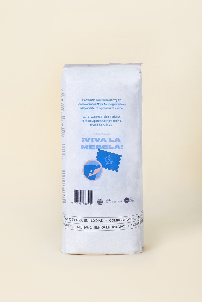 Fronteras - Yerba mate con menta y jengibre (paquete x 500gr)