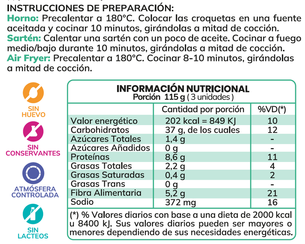 Casa Vegana -  Croquetas de Arvejas y Zapallitos (300gr)