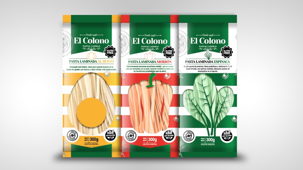 El colono - Pastas de espinaca (300gr)