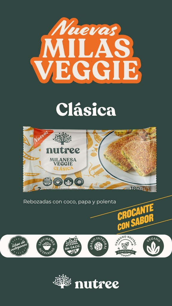 Nutree - Milanesa veggie clasica (180gr)