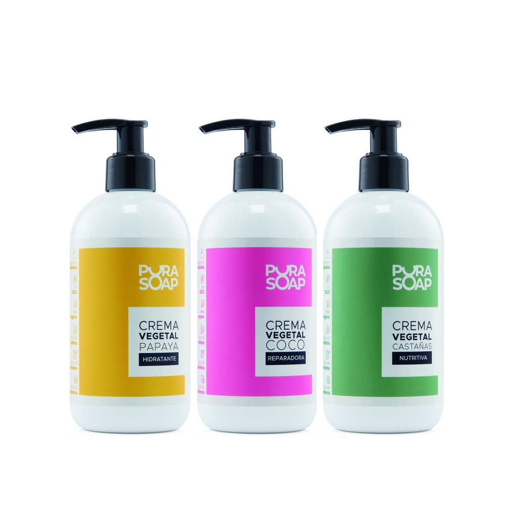 Pura Soap - Crema corporal vegetal Coco Hawai 300 ml
