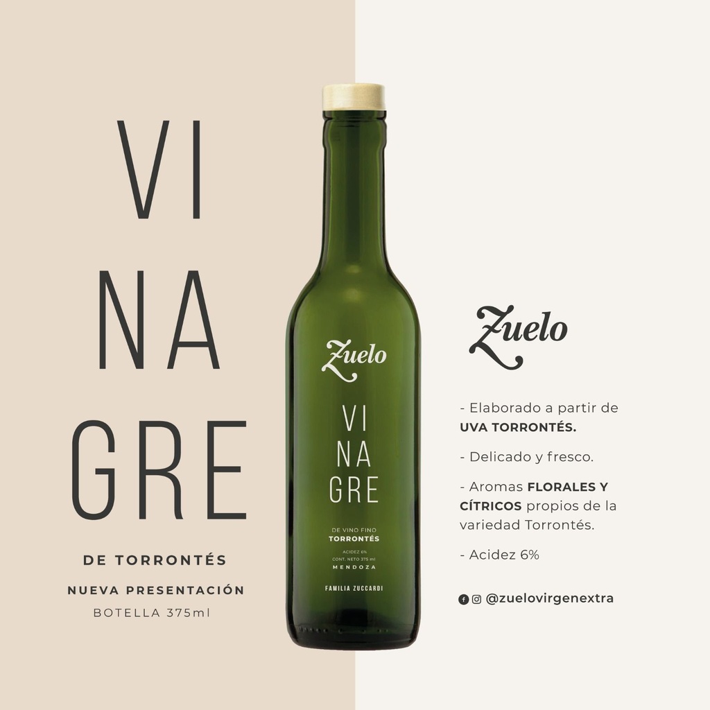 Zuelo - Vinagre de vino torrontes (375ml)