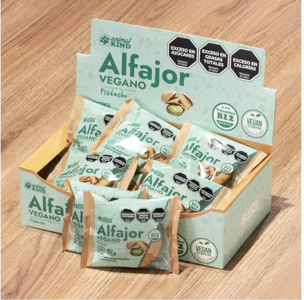 Animal Kind - Alfajor vegano con pasta de pistacho (display por 18 unidades)