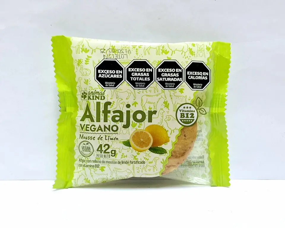 Animal Kind - Alfajor vegano mousse de limon (display 18 unidades de 50 gr)