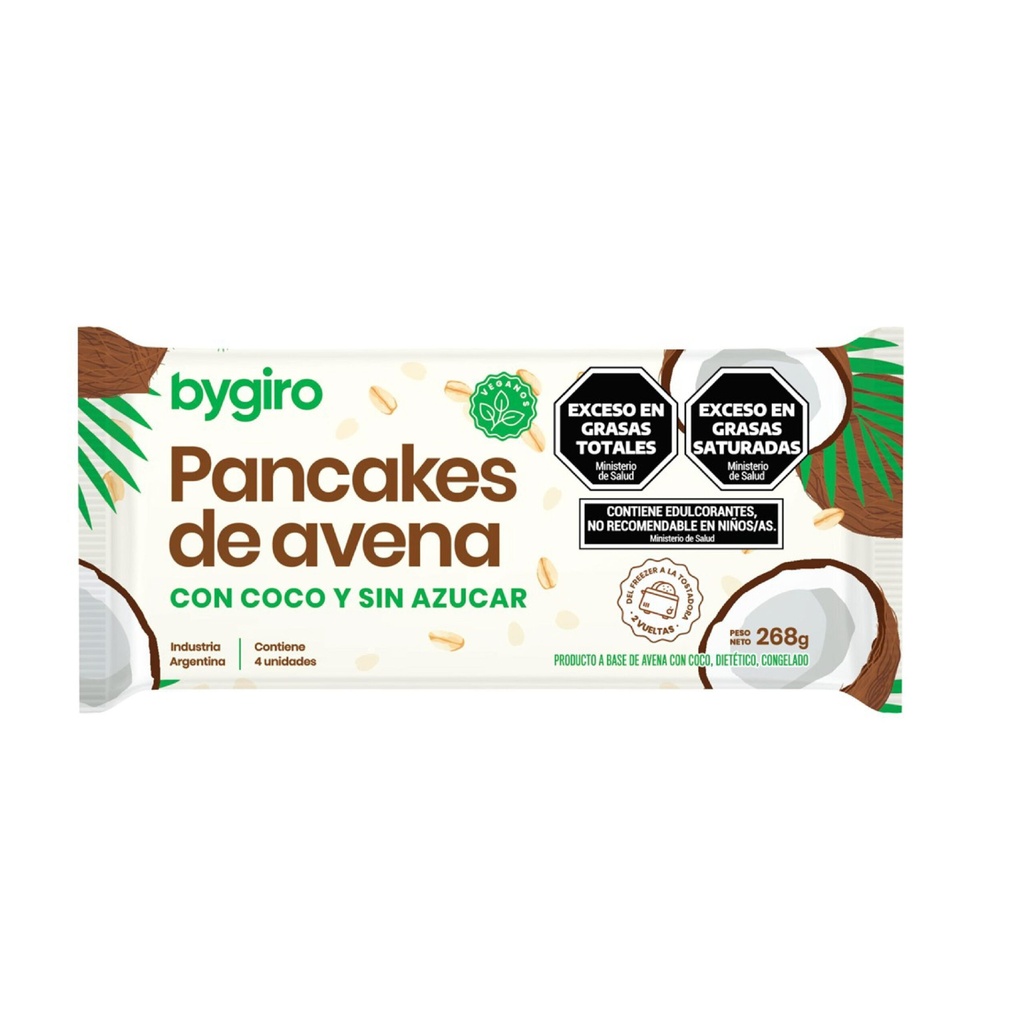 Bygiro Pancakes - Pancakes de avena y coco sin azúcar( pack 4 unidades)