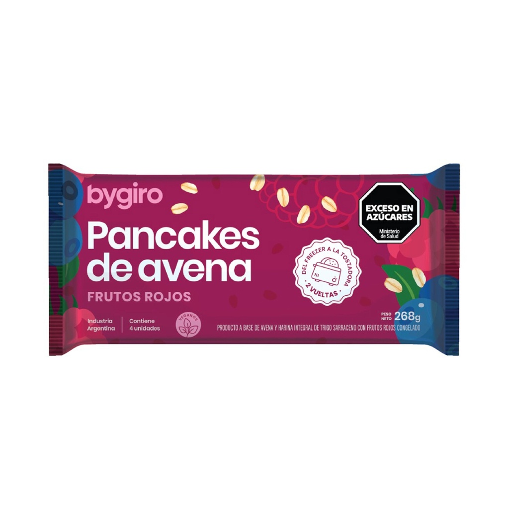 Bygiro Pancakes - Pancakes de avena y frutos rojos (pack 4 unidades)