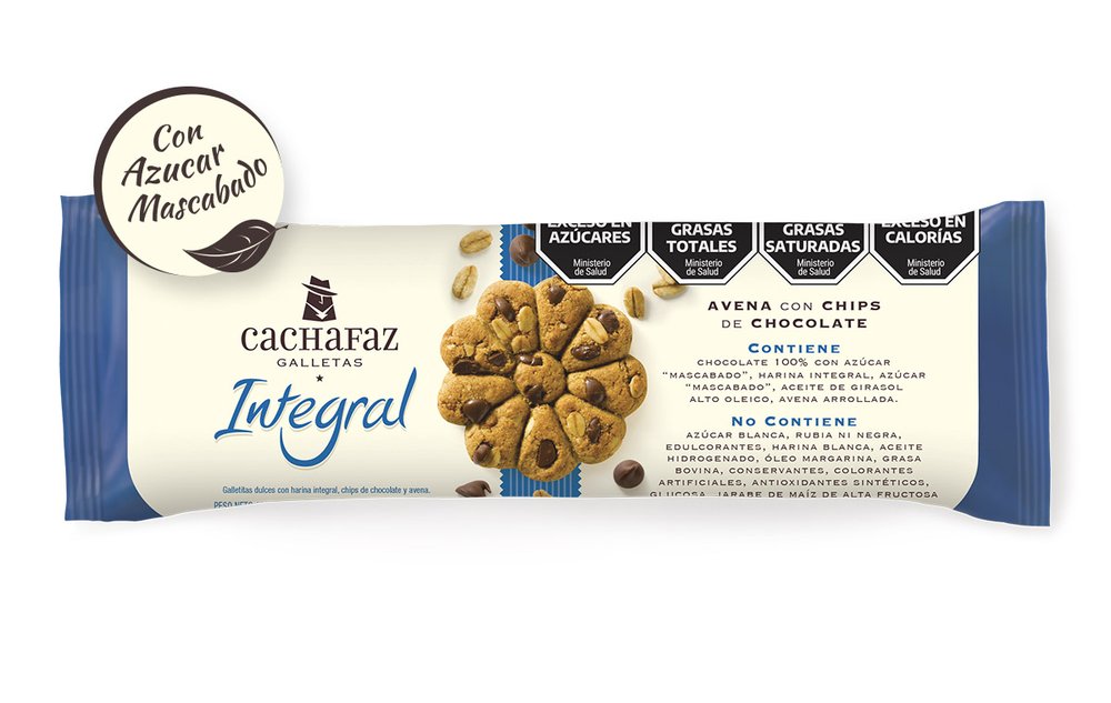 Cachafaz - Galletitas integrales de avena y chips de choco (225gr)