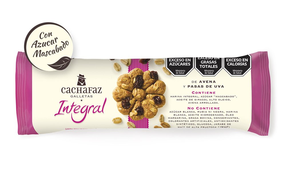 Cachafaz - Galletitas integrales de avena y pasas (225gr)