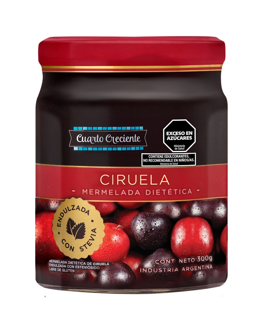 Cuarto creciente - Mermelada con stevia de ciruela (280g)