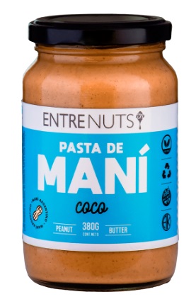 Entrenuts - Mantequilla de maní natural con coco rallado (400gr)