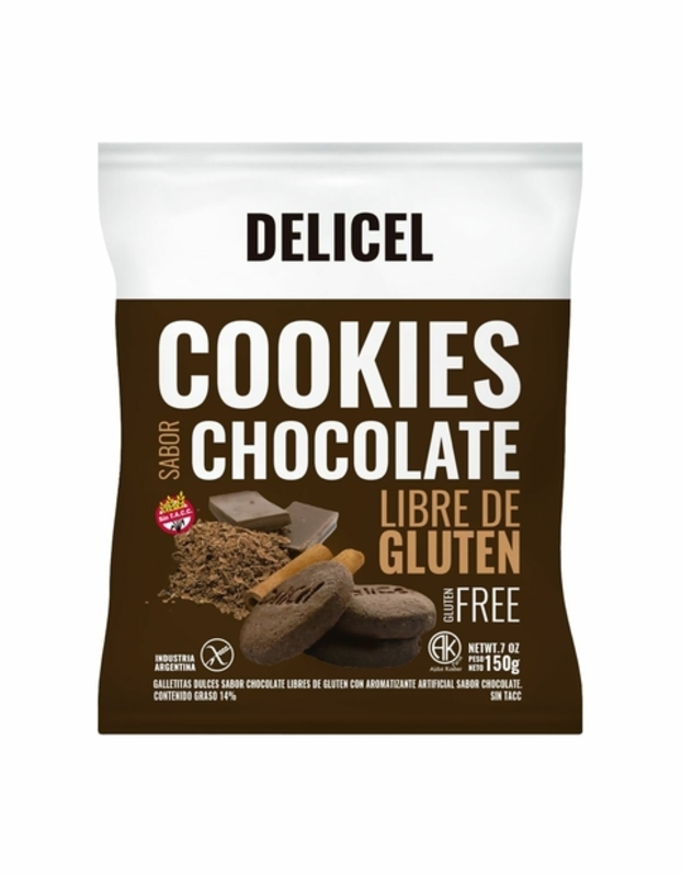 Delicel - Galletitas sabor chocolate  (150 gr)