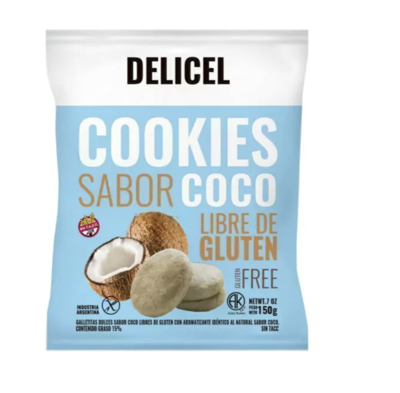Delicel - Galletitas sabor coco (150gr)