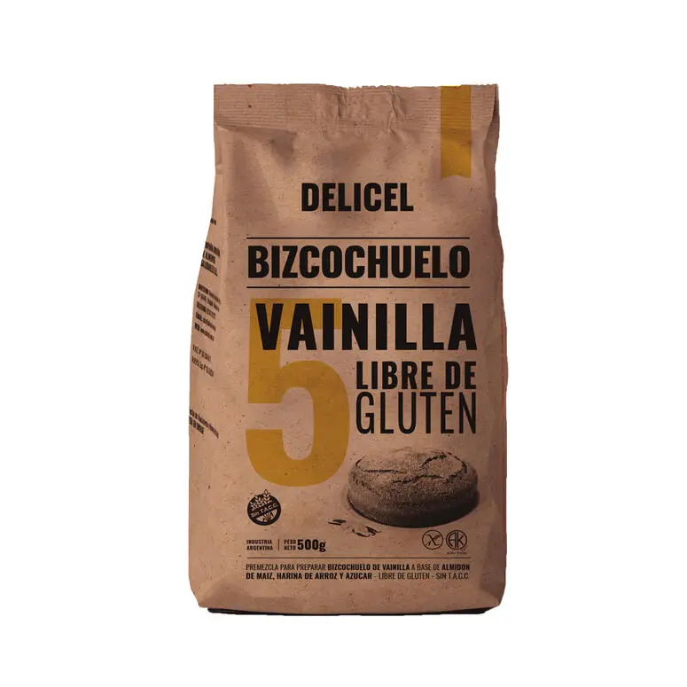 Delicel - Premezcla bizcochuelo sabor vainilla (500gr)