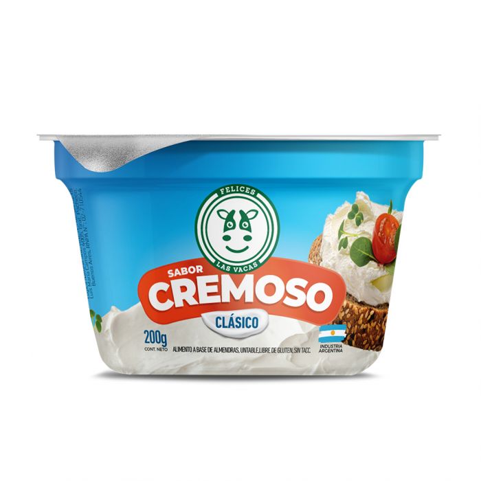 Felices Las Vacas - Queso untable cremoso de almendras clásico (200gr)