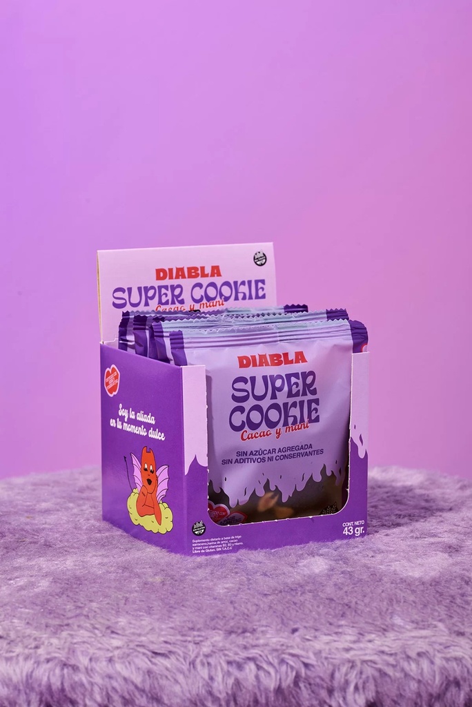 Diabla - Super cookie cacao y maní (caja x 5 unidades)