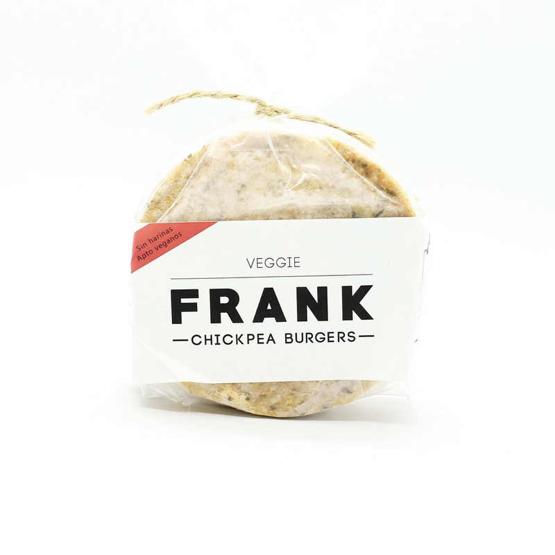 Frank Burger - Gourmet Chickpea Burger( Arroz yamani y Garbanzos, Perejil, mucho Limon, Lino y Chia) 4 unidades. 400gr