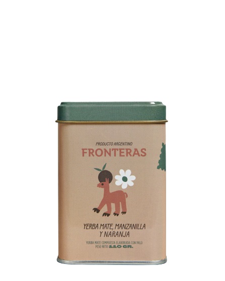 Fronteras - Yerba mate con manzanilla y naranja (lata x 100gr)