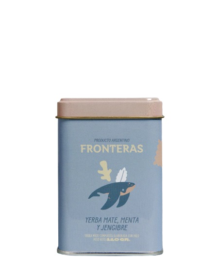 Fronteras - Yerba mate con menta y jengibre (lata x 100gr)