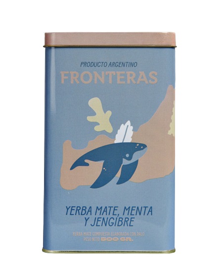 Fronteras - Yerba mate con menta y jengibre (lata 500gr)