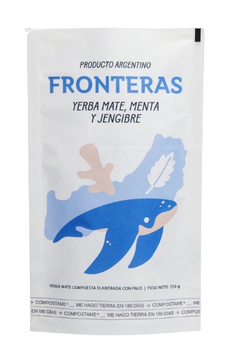 Fronteras - Yerba mate con menta y jengibre (Repuesto x 250gr)