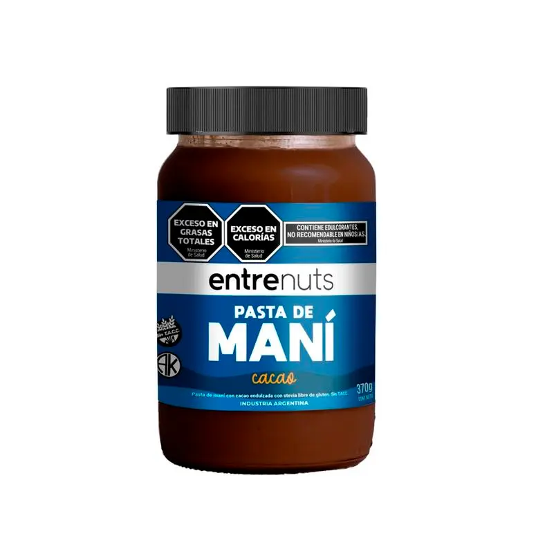 Entrenuts - Mantequilla de maní natural con cacao amargo (400gr)