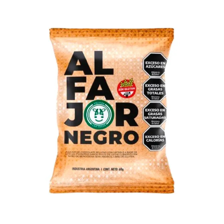 Felices Las Vacas - Alfajor de chocolate relleno con dulce de leche (12 unidades de 75gr)