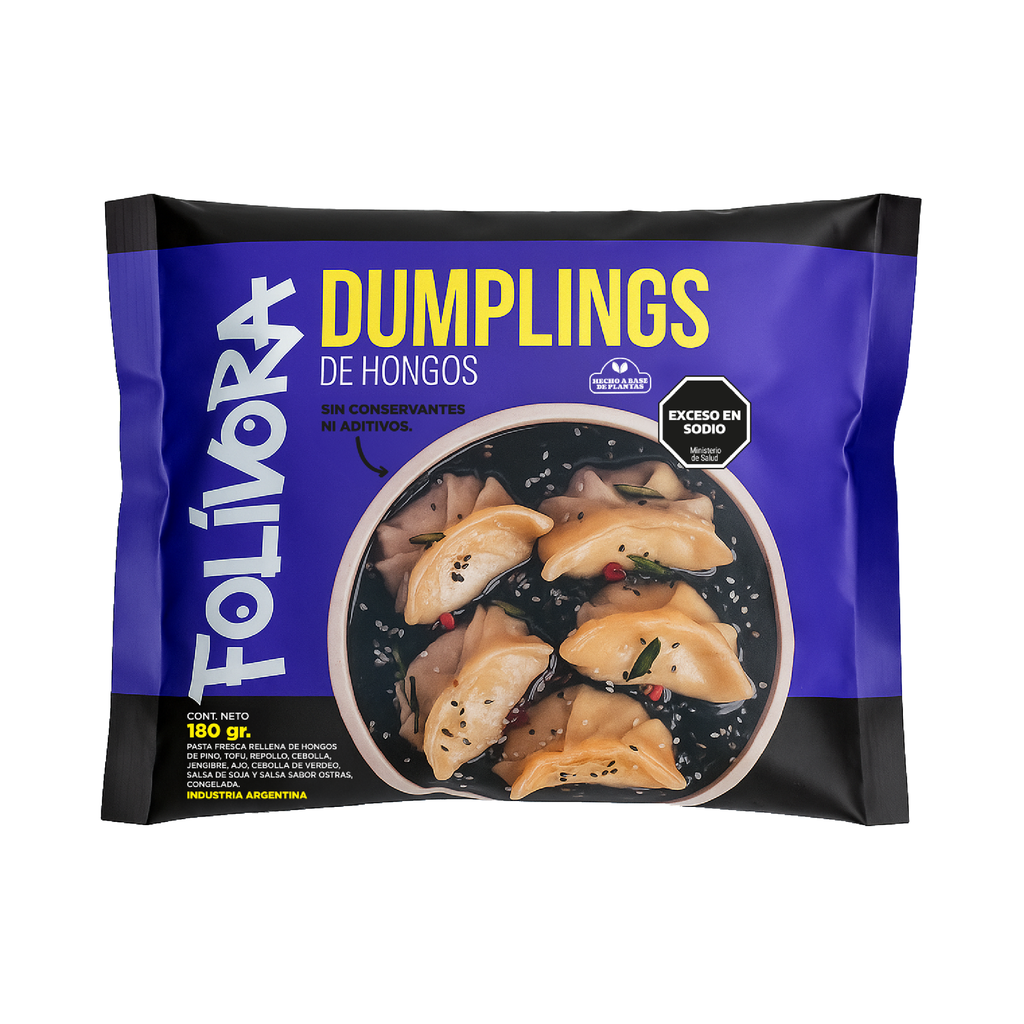 Folivora - Dumplings de hongos (180gr Pack por 6 unidades)