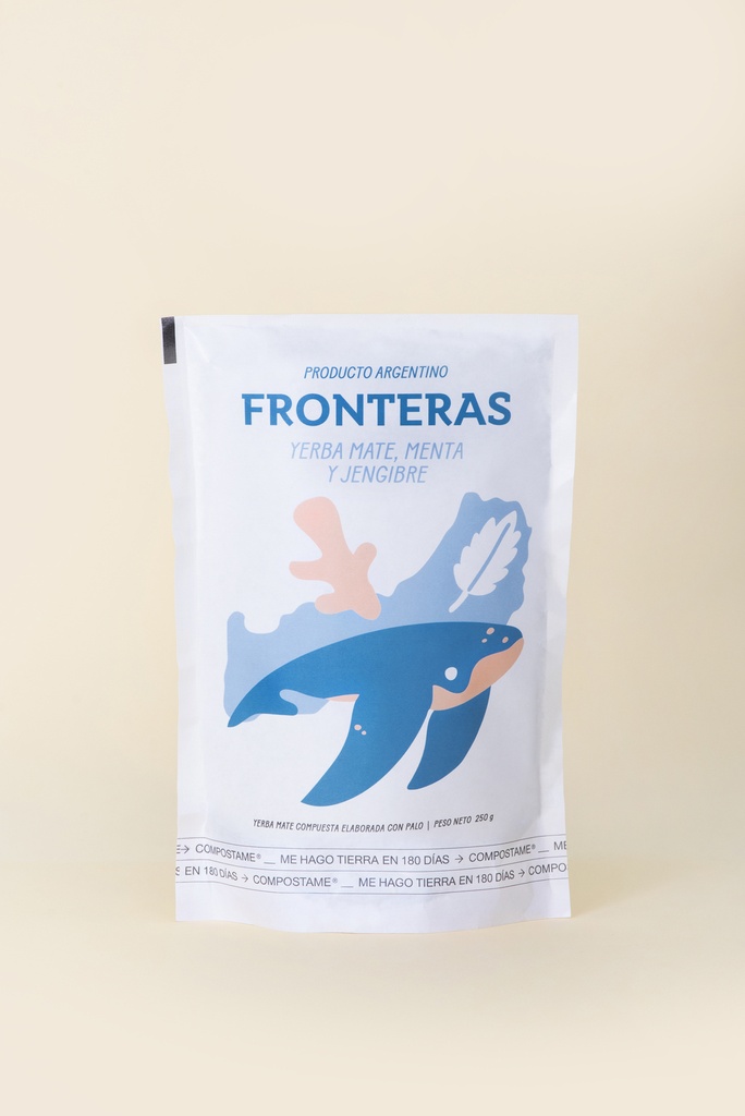 Fronteras - Yerba mate con menta y jengibre (Repuesto x 250gr)