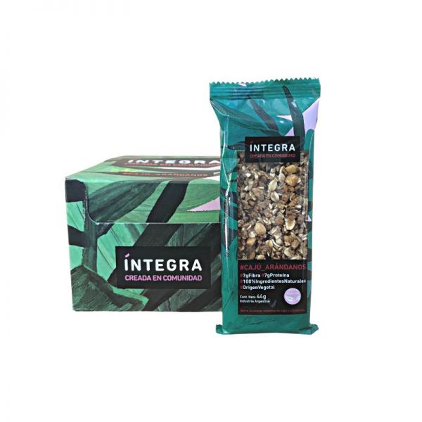 Integra - Barritas de cereal de cajú y arándanos (pack por 10 unidades)