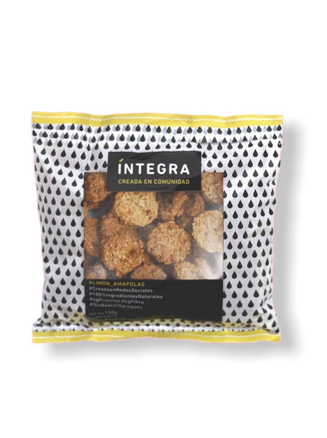 Integra - Galletitas de limón y amapolas (150gr)