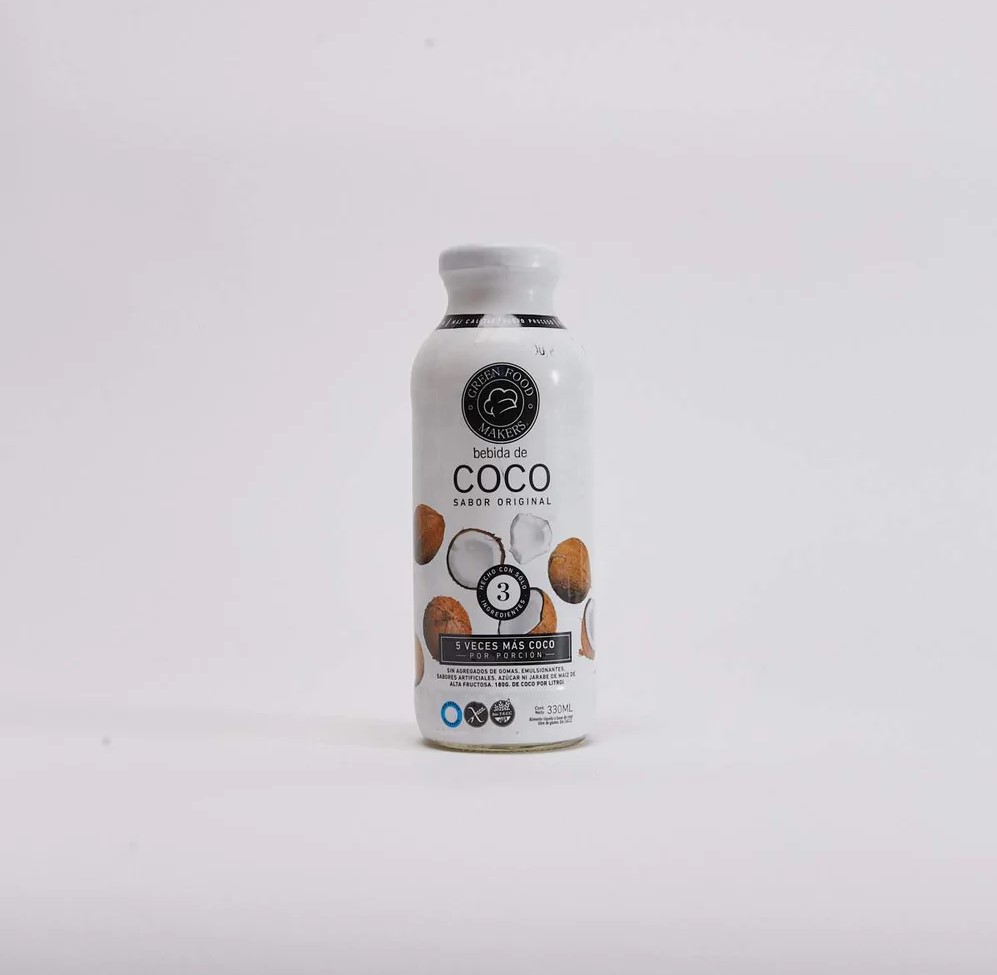Green Food Makers - Bebida de coco sabor original (330ml)