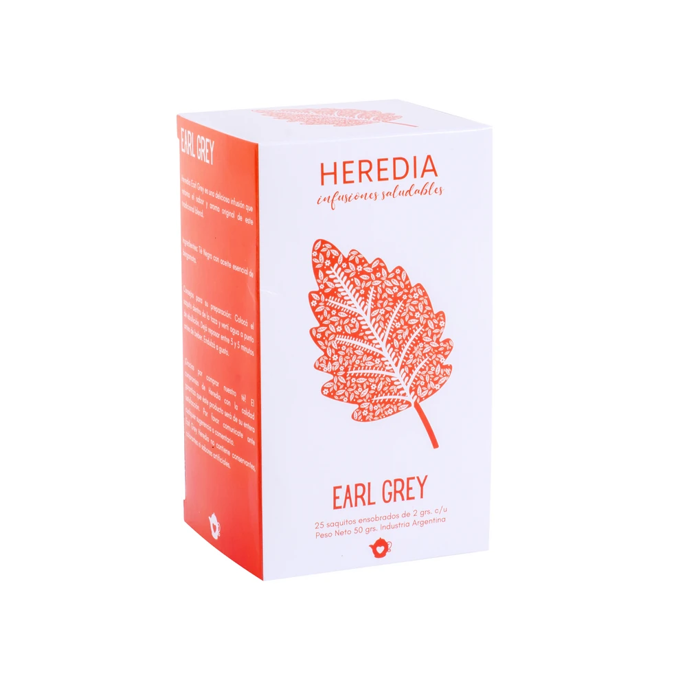 Heredia - Té Earl grey (25 saquitos)