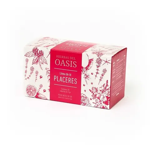 Hierbas Del Oasis - Té mix placeres (caja rosa - 25 saquitos)