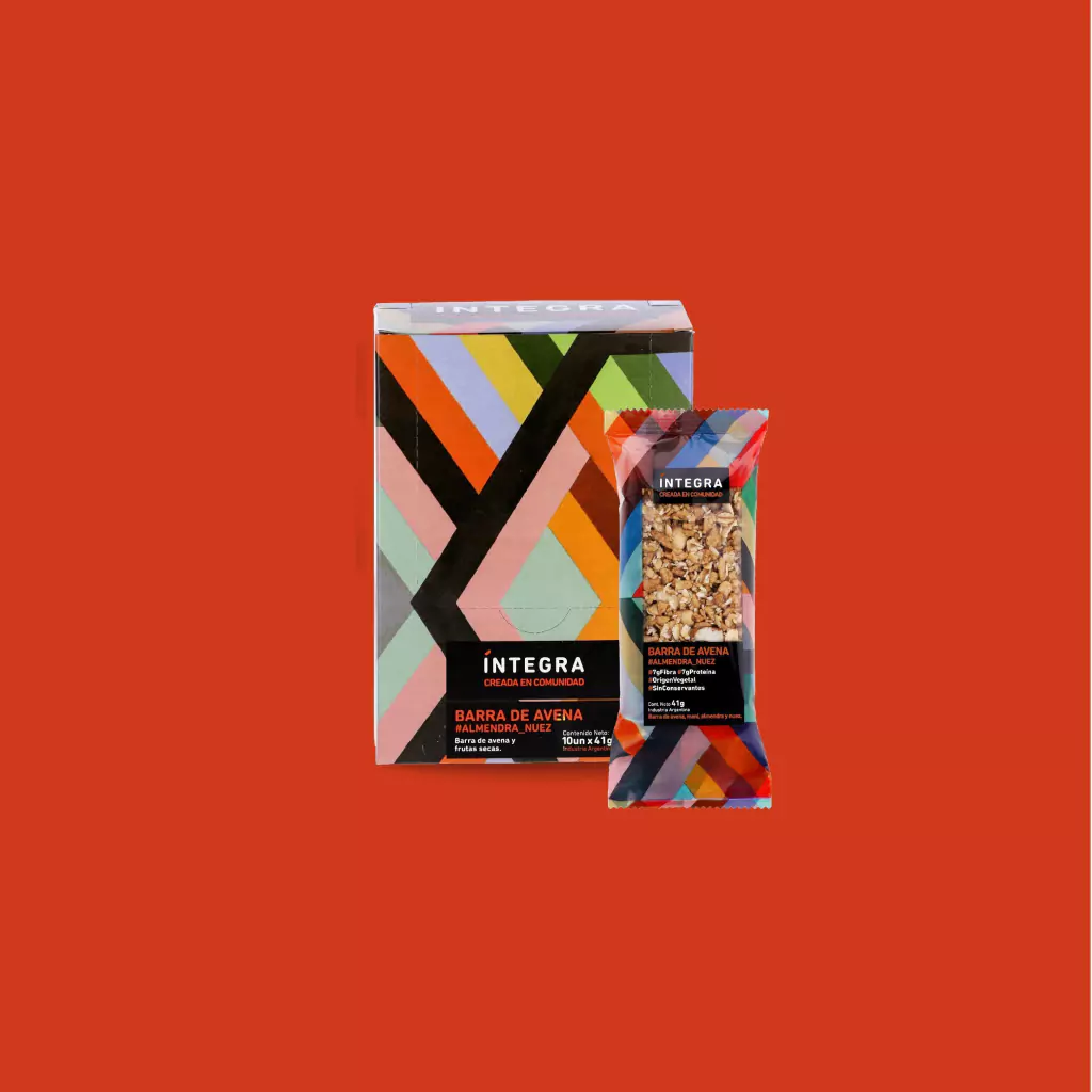 Integra - Barritas de cereal de almendra y nuez (pack por 10 unidades - 42gr c/u)