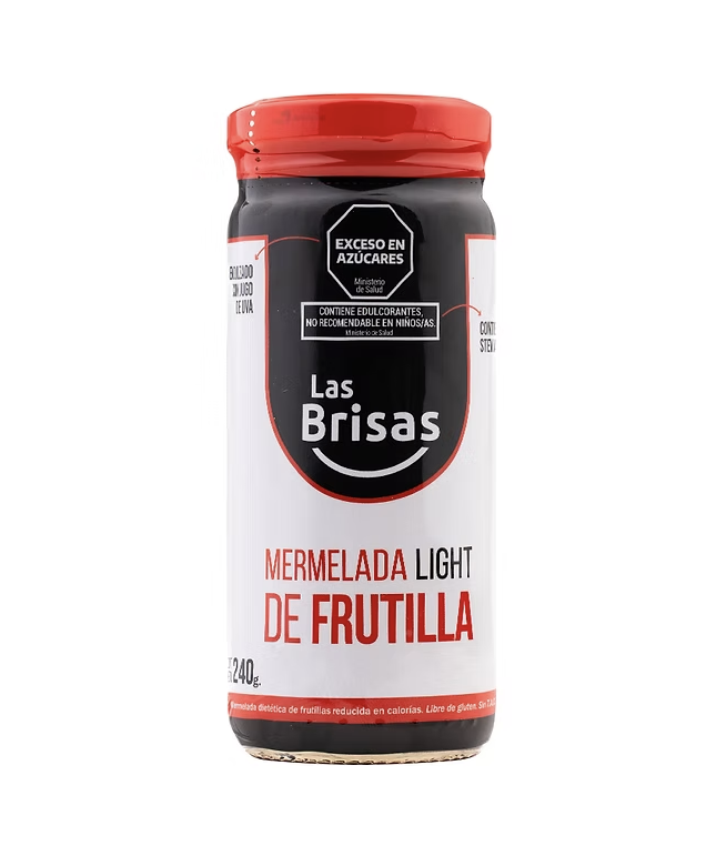 Las Brisas - Mermelada Organica light Sin Azúcar de Frutilla 240 gr