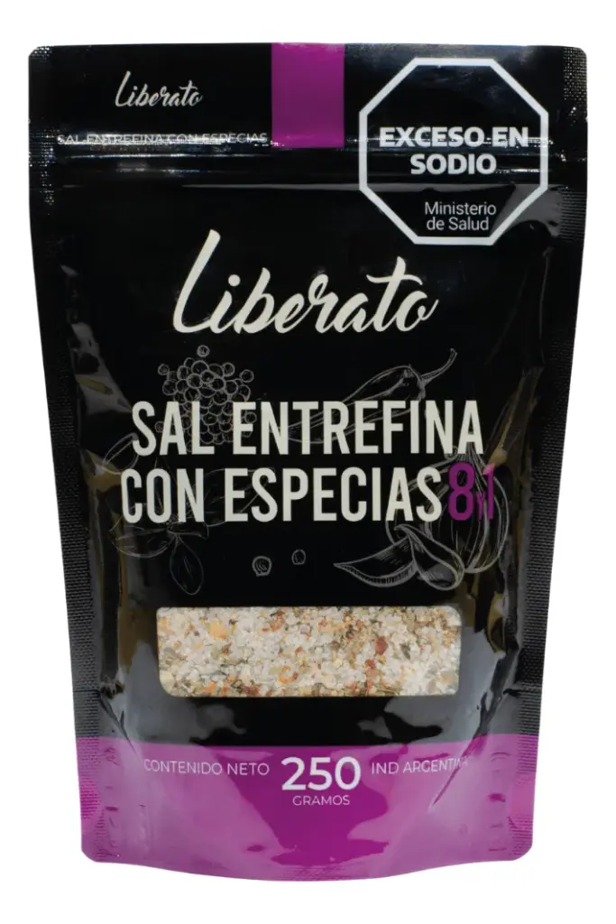 Liberato - Sal Entrefina Con Especias 8 y 1 (Envase Doy Pack) 250 gr