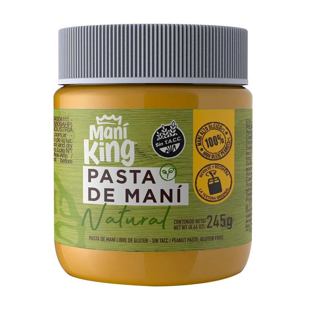 Maní King - Pasta de maní natural (245gr)