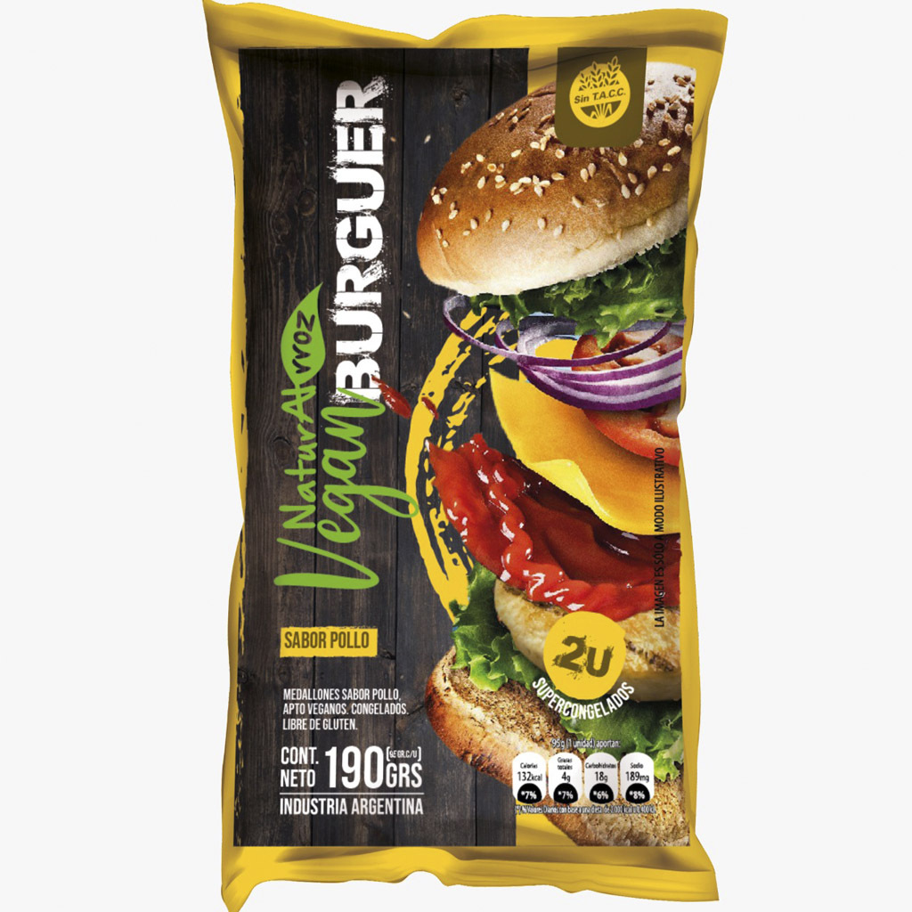 Naturalrroz - Vegan Burger sabor Pollo (2 unidades) 190gr