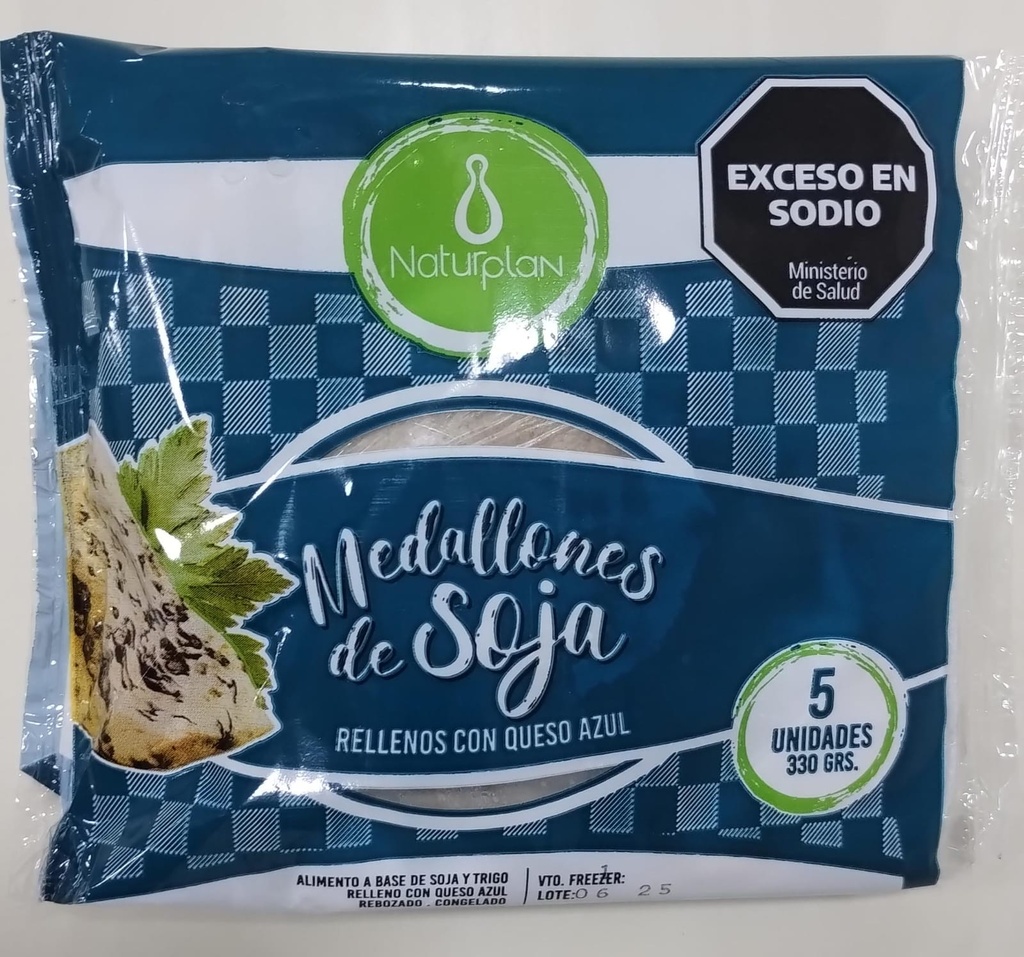 Naturplan - Medallones de soja rellenos de queso azul (5 unidades)