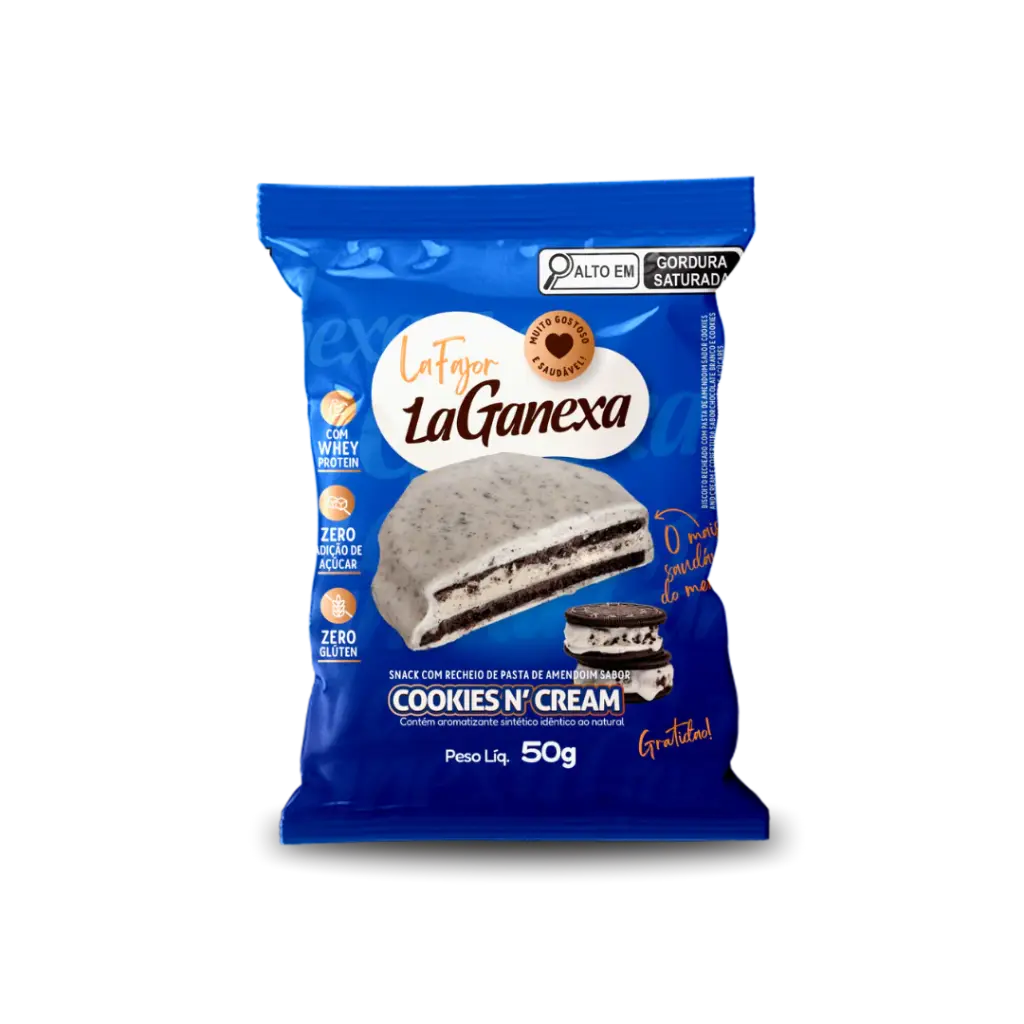 La Ganexa - Alfajor Proteina sabor Cookies and Cream x 50 gr