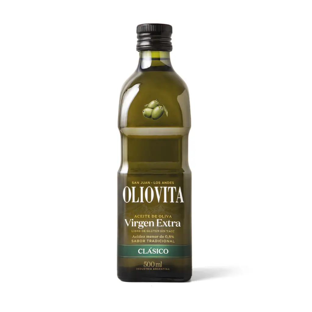 Oliovita - Aceite de Oliva Virgen Extra Clasico Botella de Vidrio 500 ml