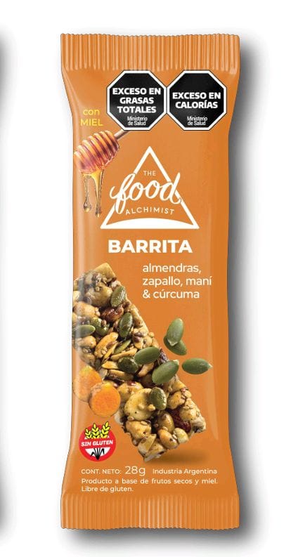 The food alchimist - Barritas de almendras, zapallo, maní y cúrcuma (12 barritas)