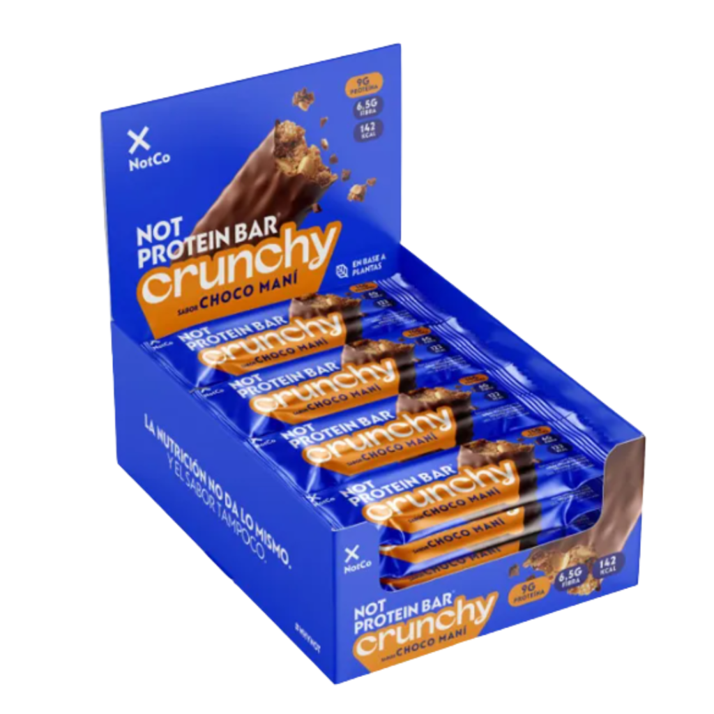 The Not Company - Not protein bar crunchy choco mani (caja x 12 unidades) 