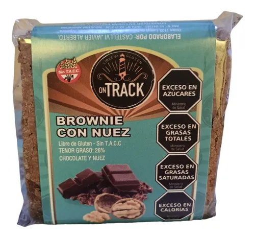 OnTrack - Cuadrado de Brownie con Nuez ( display 12 unidades) 