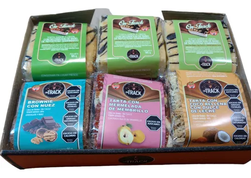 OnTrack - Cuadrados Surtidos (Frola, Coco, Limon, Brownie) (display 12 unidades)  