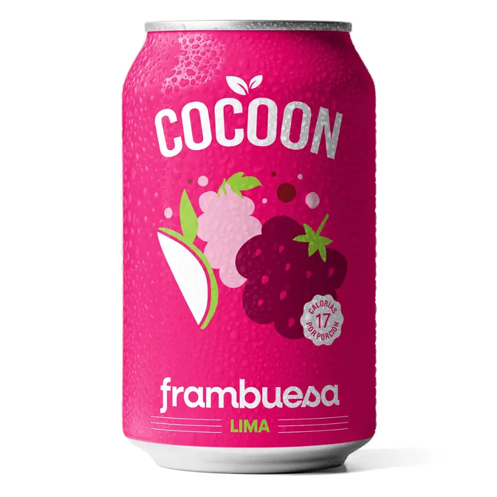 Cocoon - Gaseosas Pre y Probioticas Frambuesa Lima (354 ml)