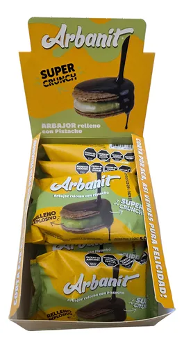 Arbanit - Alfajor de Oblea relleno sabor Pistacho (6 unidades por caja)