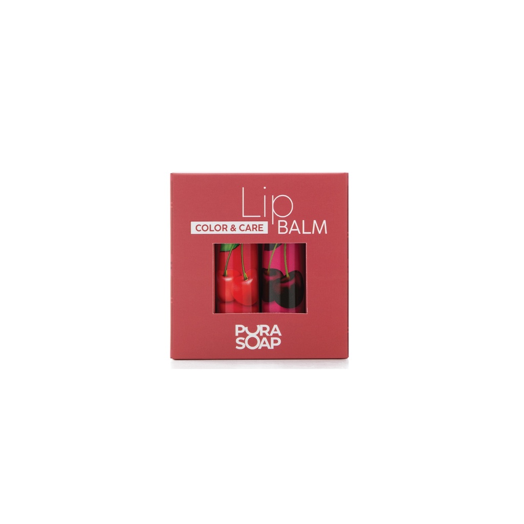 Pura Soap - DUO CAJA GLOW BALSAMO C/ COLOR X 8 GR	CHERRY ROJO - CHERRY BLACK BERRY