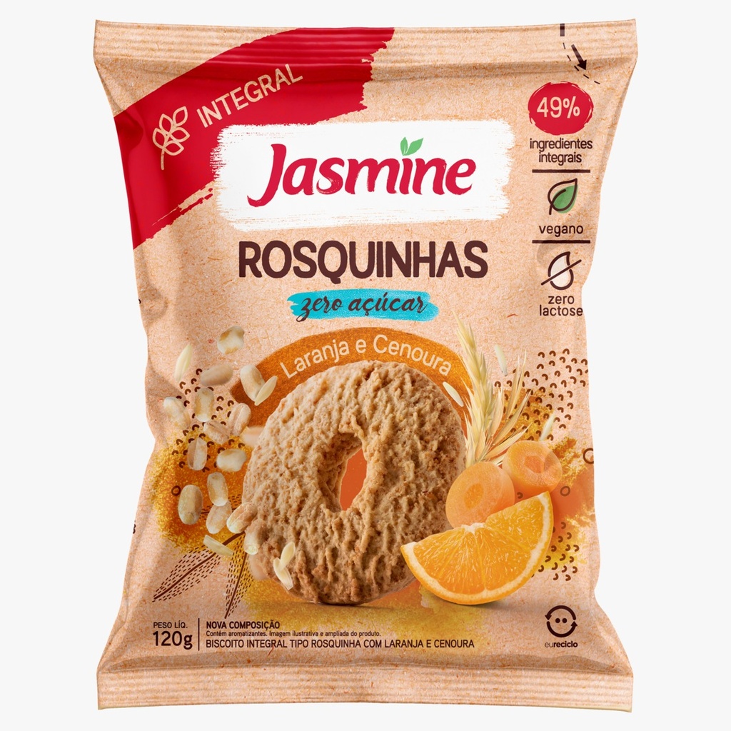  Jasmine Rosquilla zero azúcar naranja y zanahoria x 120 grs