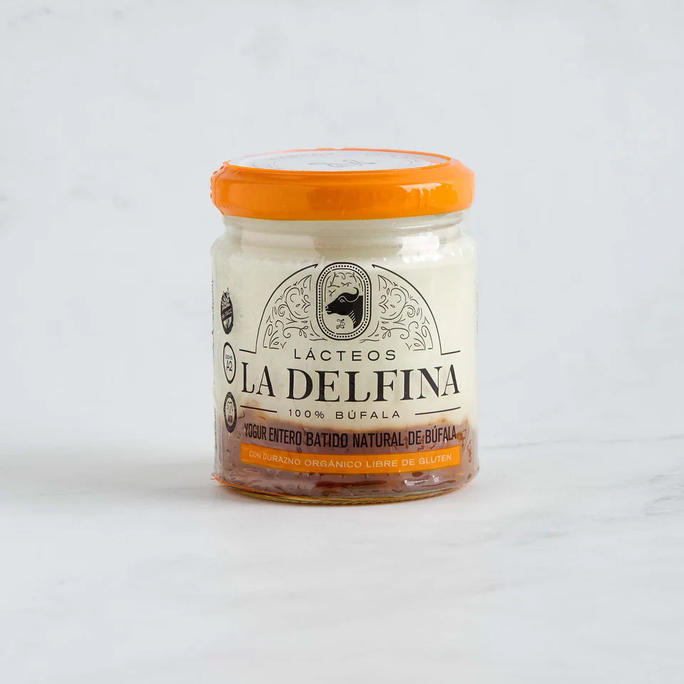 La Delfina - Yogur batido de Bufala con Durazno organico 160 gr 